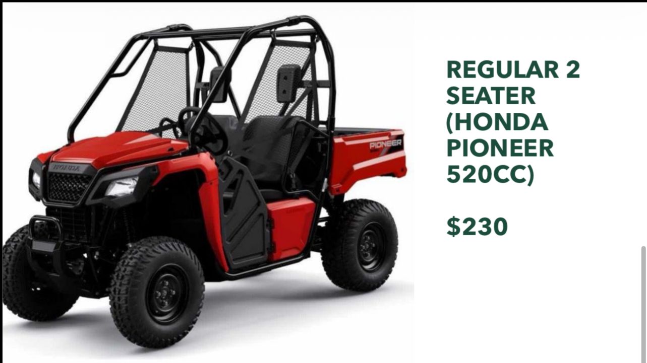 Regular 2 Seater (Honda Pioneer 520cc)