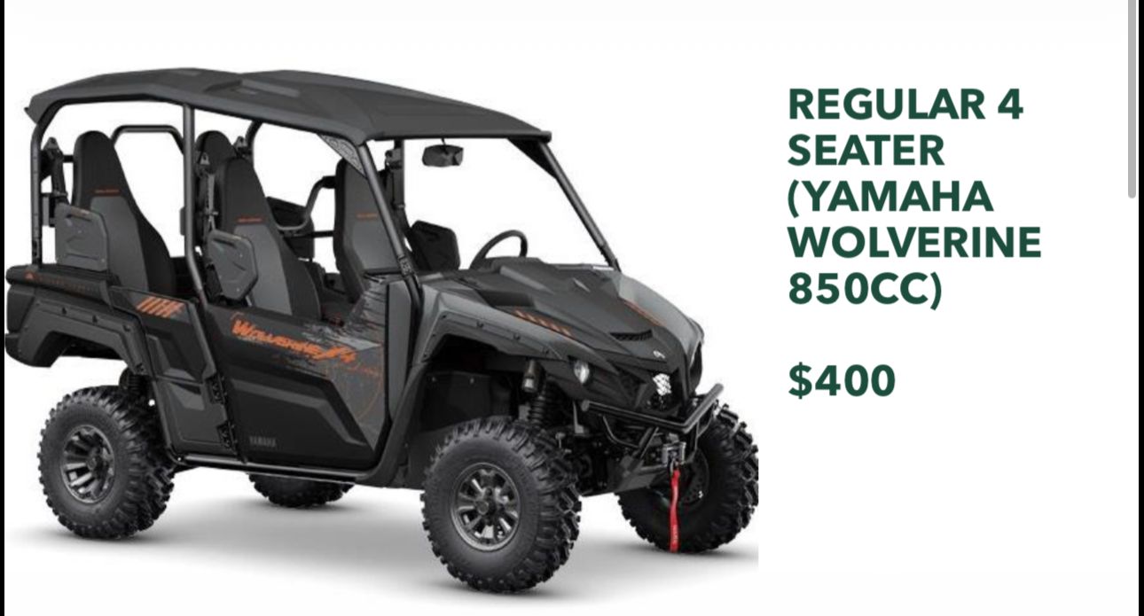 Regular 4 Seater (Yamaha Wolverine 850cc)